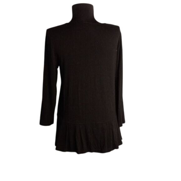 J. Jill XS Black Wearever Collection Womens Top 3/4 Sleeve Rayon Lycra - Picture 3 of 9